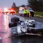 Motorcycle accident on Trans Canada Highway
